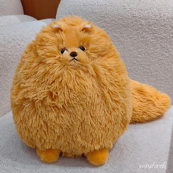 Winsterch Orange Cat Stuffed Animals Plush Cat Toys,Kids Cat Plush Teddy Soft Toy Birthday Gifts for Kids Boys and Girls,Fat Orange Plush Cat Stuffed Animals