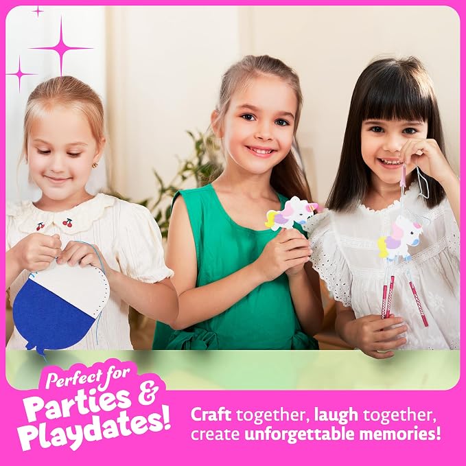 Unicorn Craft Kit for Girls - 10 Projects - Gifts for 5 Year Old Girl - Arts and Crafts for Kids 4-8 - Toys for Ages 5-7 - 4 5 6 7 8 Year Old Girl Birthday Gift - Unicorn Toys for Girls Age 4-6