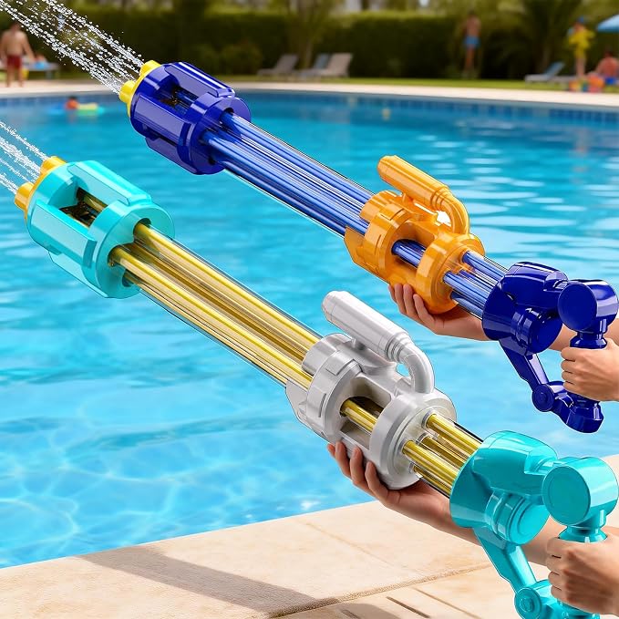2pcs Water Guns for Kids Adults Toddler, High-Capacity Water Squirt Gun Toy, Summer Fun Water Toys for Pool Outdoor Beach Games, Water Blaster for Ages 4-8 8-12 Boys Backyard Party Play