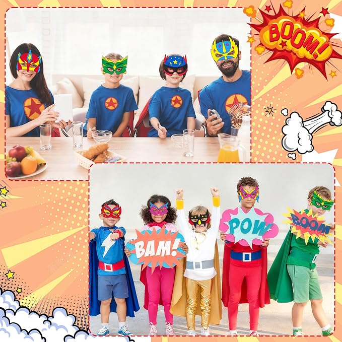 36 Packs super DIY theme hero Masks Hero Theme Crafts Color Your Own Masks heros DIY Paper Mask Arts and Crafts Helmet Paint for Kids Fun Home Activities Masquerade Party Supplies Super Party Favors