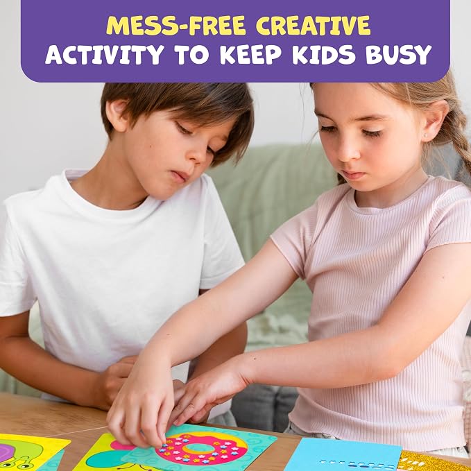 Clever Fox Play Foam Art Kit for Kids Ages 3-5 – Mess-Free Foam Arts & Crafts – Fun Non Messy Craft with 10 Pictures & 1,000+ Foam Stickers – Screen-Free Creative Play for Toddler & Preschool