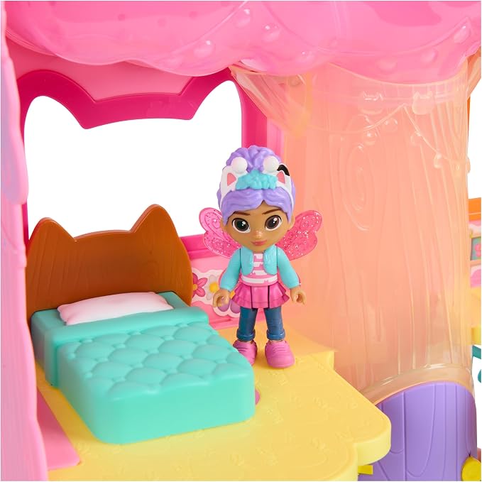 DreamWorks Gabby's Dollhouse Fairylandia Flutter Magic Fairy Playset with 8 Fluttering Fairies & Exclusive Gabby Toy Figure, Engaging Pretend Play Toys for Kids & Preschool Toys for Ages 3+