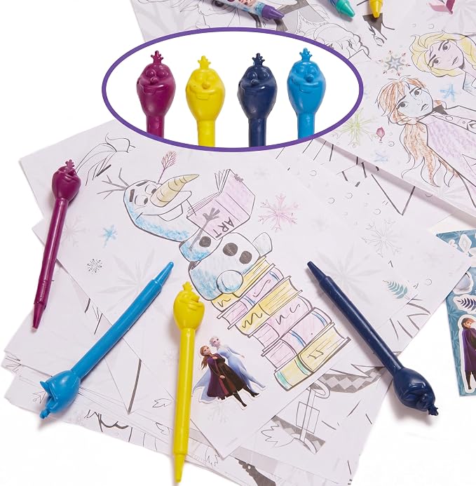 Innovative Designs Disney Frozen 2 Kids Deluxe Activity Set with Carrying Tin, Coloring Sheets, Tattoos, Stickers, & Art Supplies