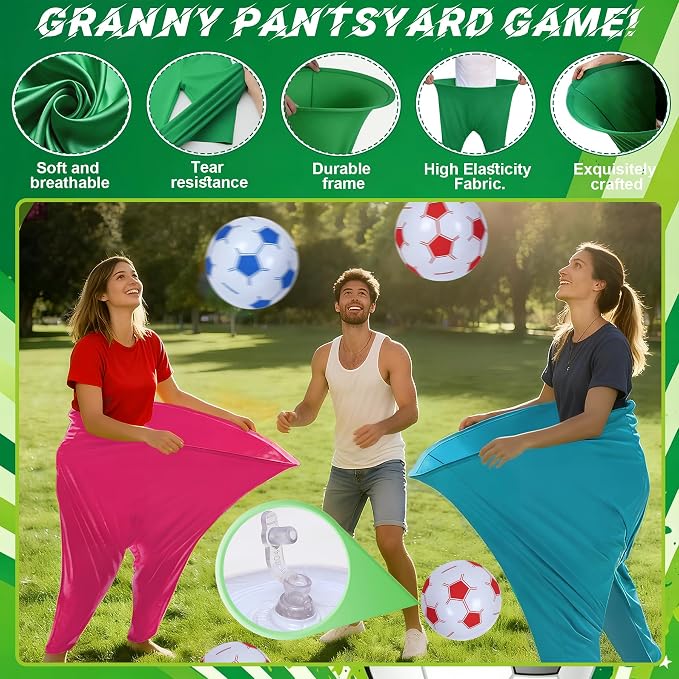 Granny Pants Yard Game, Granny Pants Outdoor Party Game Granny Pants Outdoor Game with Bouncy Balls and Pump Fun Family Reunion & Adult Yard Games for Groups