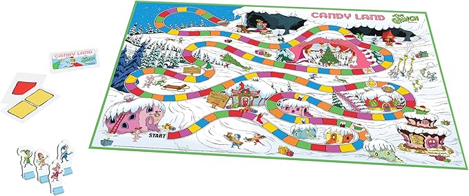 Candy Land: The Grinch Board Game, Play as Who-Ville Characters and Race to Mt. Crumpit, Classic Preschool Game for Kids and Families, Ages 5+, 2-4 Players, Officially Licensed Dr. Seuss Merchandise
