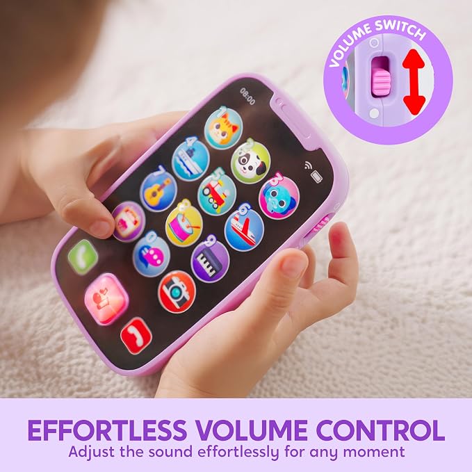 JOYIN Baby Learning Phone and Remote Toy for Toddler, Fun Smartphone Toys with Music for Infants, Boys or Girls, Holiday Stocking Stuffers, Kids Birthday Gift