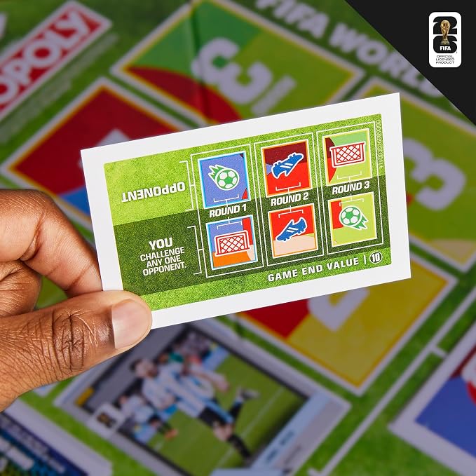 Monopoly Panini Prizm: FIFA World Cup Game I Soccer Board Game with Monopoly Panini Prizm FIFA World Cup 2026 Trading Cards I Ages 8+