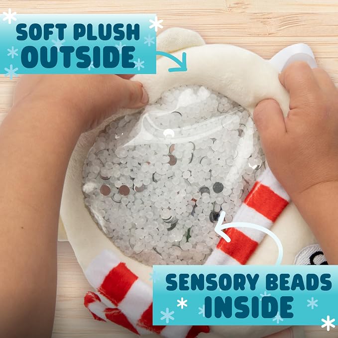 Chuckle & Roar Seek & Find Plush Polar Bear Game - Ages 3+, Multicolor, 1 Plush, 20 Cards - Portable Travel Toys - Screen Free Sensory Toys for Toddlers - Back Pouch Storage Toddler Plane Essentials