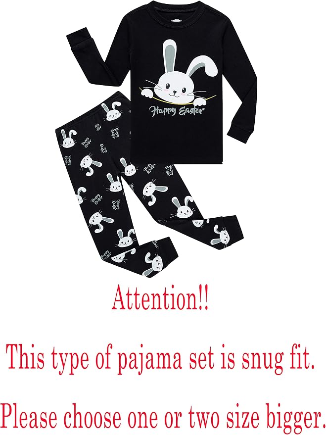 Family Feeling Kids & Toddler Boys Pajamas 2 Piece Pjs Set 100% Cotton Sleepwear