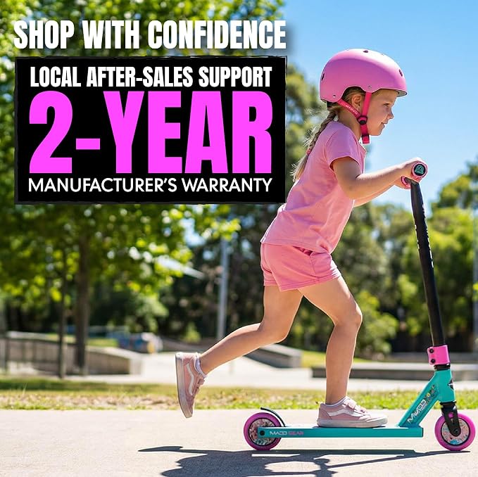 Pro Stunt Trick Scooter for Kids Ages 5-12 – Lightweight Durable Freestyle Kick Scooter for Skatepark and Street – Easy Assembly – Madd Gear MG2