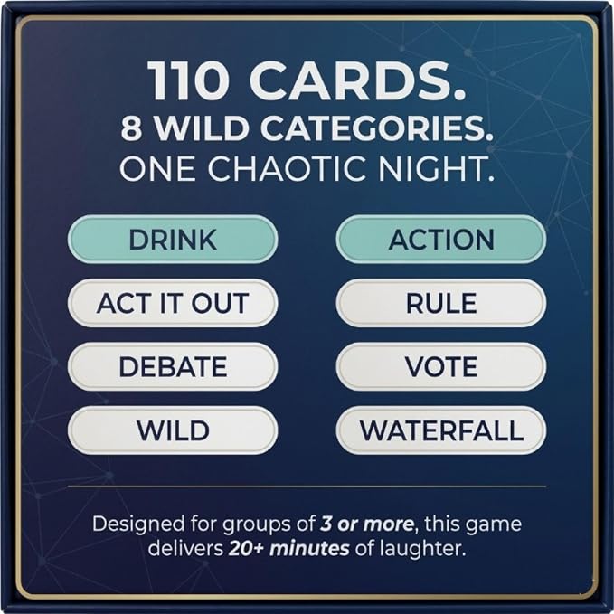 Sip to Forget Your Kids - Hilarious Party Family Card Games for Busy Parents - Interactive Humor Party Game, Easy to Play, 110 Cards, Unique Gift for Parents & Family