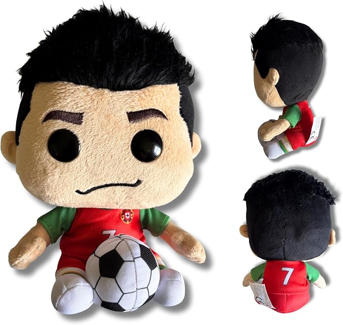 Ronaldo Plush – Soccer Star Collectible with Jersey Number 7 – Peluche de Ronaldo – Soccer Gift for Boys, Girls & Fans – Number 7 Soccer Player Plush Toy