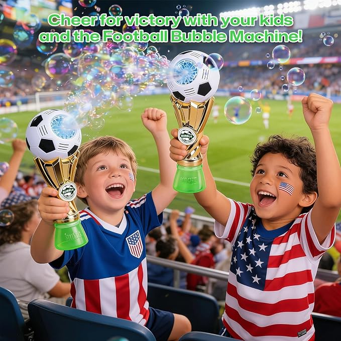 Football-Shaped Bubble Machine, Perfect for Children to Play with Complete with Bubble Machine – The Ideal Toy Bubble Machine for Kids