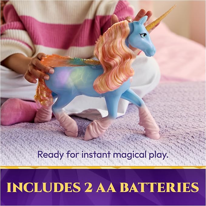 Unicorn Academy, Interactive Glow Magic Skywind Unicorn Toy with Magical Lights & Sounds, Dolls & Unicorn Toys for Girls, Birthday Gifts for Ages 4 and up