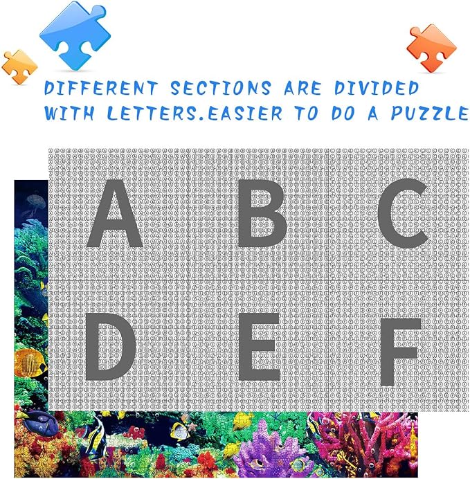 Nattork Jigsaw Puzzles 500 Pieces for Adults（Age 14+）, Families (Sea World) Pieces Fit Together Perfectly