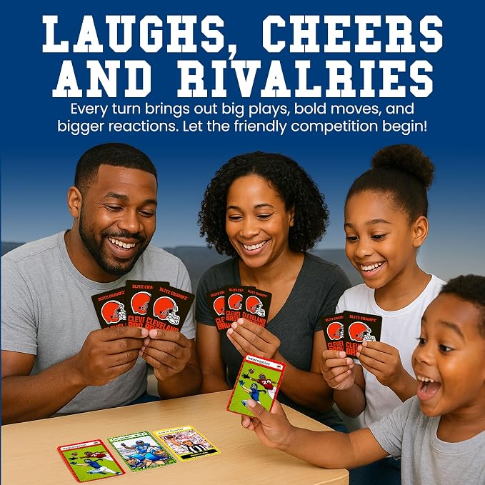 Blitz Champz Cleveland Browns – Officially Licensed NFL Playing Cards & Browns Gifts for Men & Women, Fun Travel Card Games for Adults & Kids Ages 7+, Camping Games for Friends & Family Game Night