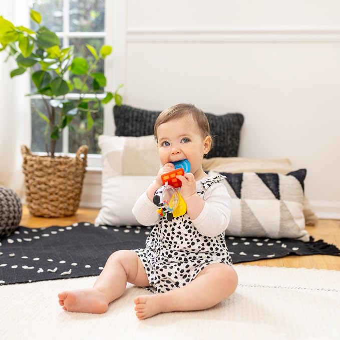 Baby Einstein Shake-a-Shape Zen Teether Toy, Multisensory, Ages 3 Months and Up