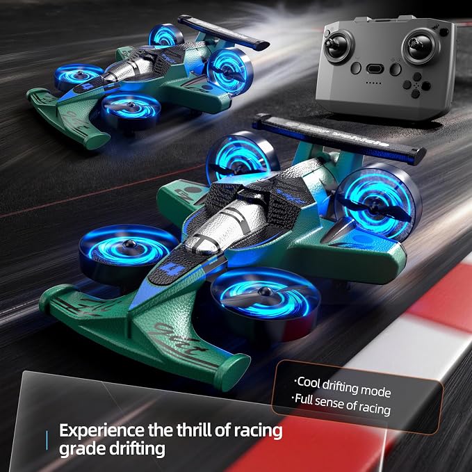 Remote Control Airplane Car Toys for Kids Ages 4-6-8-10-12, 2-In-1 Foam RC Plane Car Jet Mini Drone, Racing Car Stunt Plane Toys for Kids Boys 4 5 6 7 8 9 10 Year Olds Indoor Outdoor Playing
