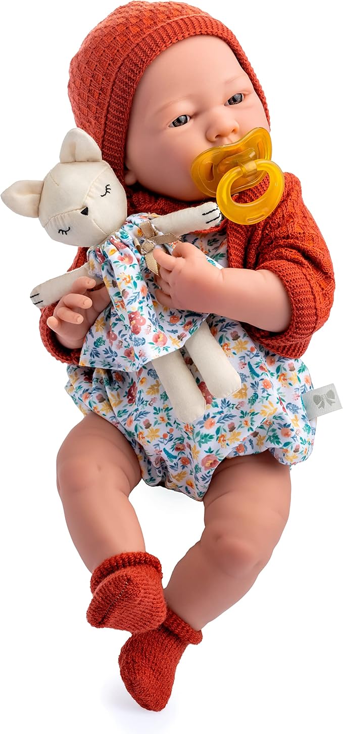 JC Toys - Nature Collection | Original La Newborn | Anatomically Correct Real Girl Baby Doll Gift Set | 15" All-Vinyl | Made in Spain | Designed by Berenguer | Ages 2+