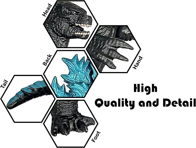 TwCare Monster vs. Kong 2021 Toy Action Figure: King of The Monsters Dinosaur Dragon, Movie Series Movable Joints Soft Vinyl, Travel Bag