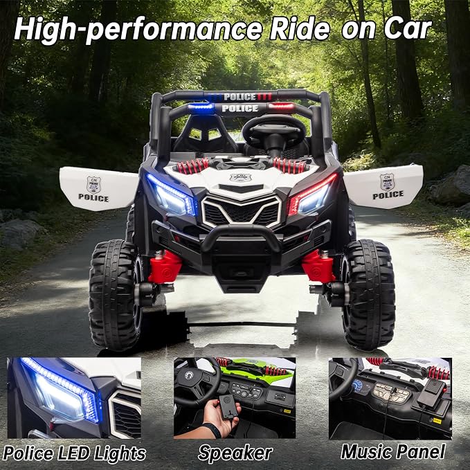 4WD UTV 24V Ride On Toys for Big Kids Ride On 2 Seater Ride On Toys Kids | 2 Seater Ride On Car for Kids Side-by-Side UTV Electric Cars for Kids Electric Ride Car Ride On Toys for Kids 4-8