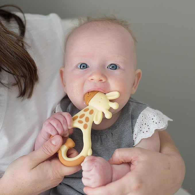 Dr. Brown's Ridgees Giraffe, Massaging Baby Teether, Designed by a Pediatric Dentist, BPA Free, 3m+ (Pack of 2)