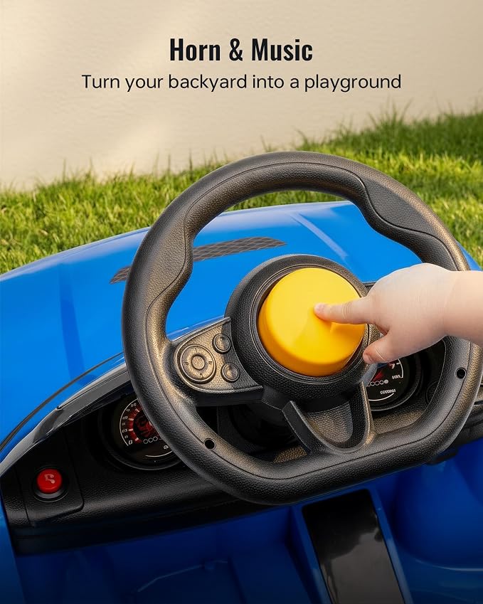 Licensed Dodge Ride on Push Car for Toddlers 1-3 Years with Handle & Music