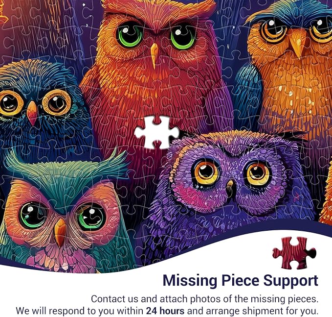 1000 Piece Puzzle for Adults - Owl Family Jigsaw Puzzles - Brain Teaser Adult Puzzles - Christmas Birthday Gifts for Women/Men