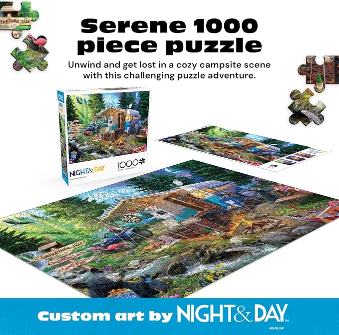 Buffalo Games Jeff Haynie - Mountain Retreat - 1000 Piece Jigsaw Puzzle - Large, Multicolor, Rectangular - Precision-Cut Pieces - Full-Color Poster - Adult Puzzles