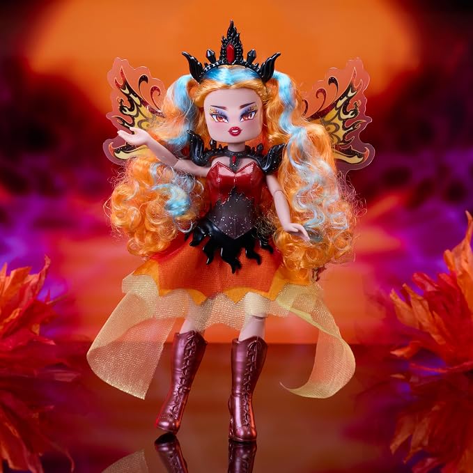 Royale High 9” Fashion Doll - Emberlynn the Fire Fairy, Series 2 - Fairy Journal, Comb, and Virtual Item Code Included - Ages 5+