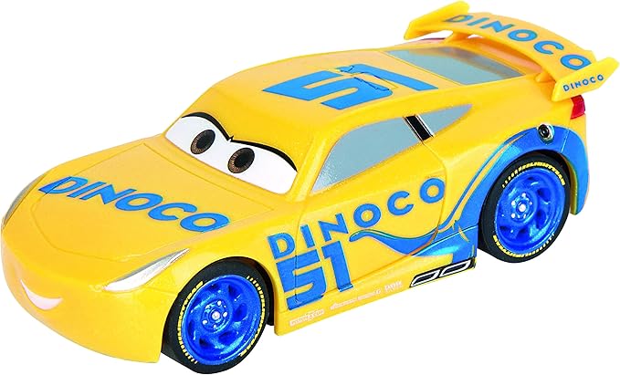 Carrera First Disney Cars Slot Car Race Track Set – Lightning McQueen | Battery-powered slot car track, Lightning McQueen toy for kids 3+, includes McQueen & Cruz, beginner-friendly, easy setup