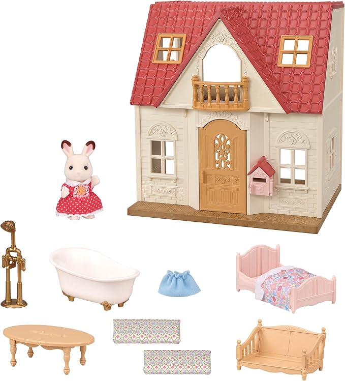 Calico Critters - Red Roof Home - Cozy Cottage - 2026 Edition Dollhouse – Kids Pretend Play House, Miniature Home Playset, Expandable Design, Ages 3+