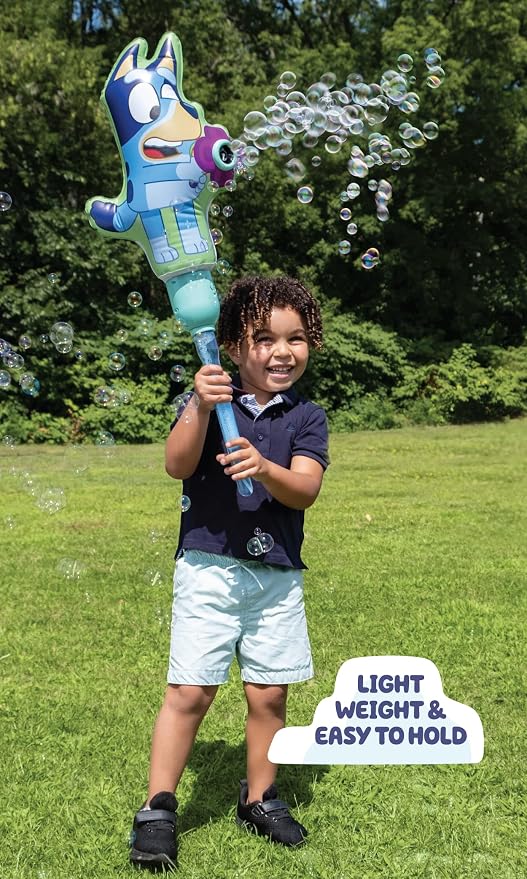 BLUEY Ballooble Bubble Machine Amazon Exclusive Huge Inflatable Bubble Machine for Kids Includes a Stand and Bonus 40oz of Bubble Solution 2 in 1 Play Pattern for Maximum Bubble Toy Fun