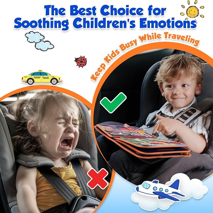 ZOOI Toddler Toys Montessori Busy Board, 2 Year Old Boy Girl Birthday Gift, Montessori Toys for 1 Year old Boy, Busy Book Toy for Toddlers Ages 1-3, Educational Activity Book for Learning Motor Skills