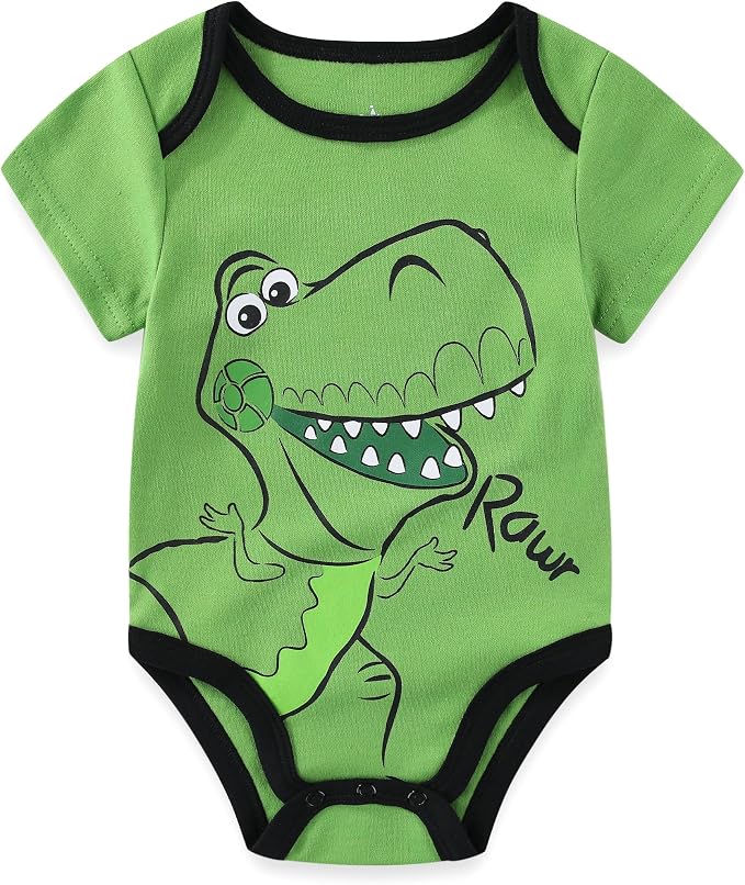 Disney Baby Toy Story Mickey Mouse Cars Winnie the Pooh Boys 3 Pack Bodysuit Creeper for Newborn and Infant