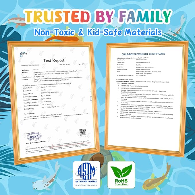 Shabebe Magic Water Elf Toy Kit– 10 Magic Gels & 8 Sea Creature Molds, DIY Aqua Fairy Water Gel Crafts Toy, Make Water Pets & Squishy Figures, Fun Birthday Gift for Kids Ages 3+