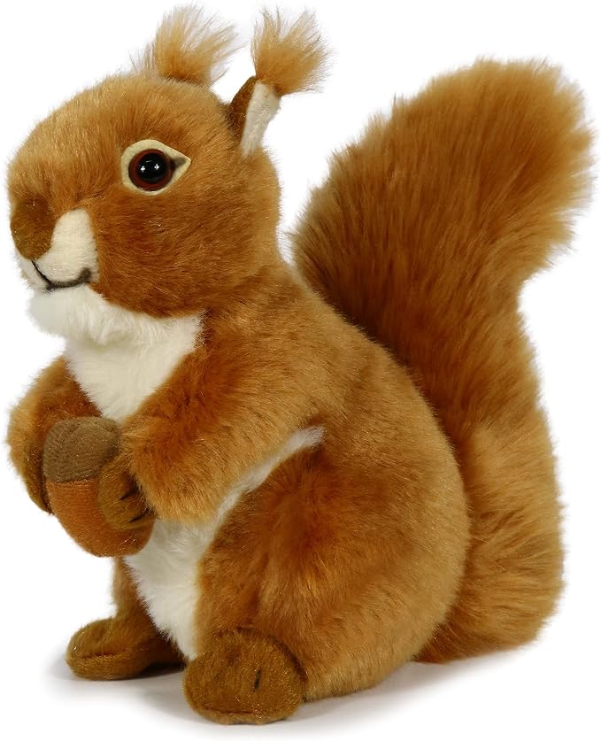 Ice King Bear Reaistic Red Squirrel Stuffed Animal Plush Toy (with Nut)