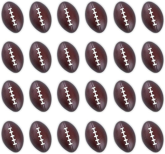 Super Z Outlet Mini Foam Sports Balls 24 Pack for Kids Adults Mini Baseball Football Basketball Soccer Stress Bulk Toy Game Party Decoration Small Relaxable (Football)