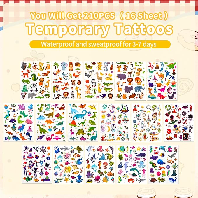 Water Coloring Books & Temporary Tattoos Bulk for Kids Party Favors(338Pcs) | Party Favors, Coloring Books for Kids Ages 4-8, Kids Crafts, Birthday Goodie Bag Stuffers, Classroom Prize, Kids Gifts