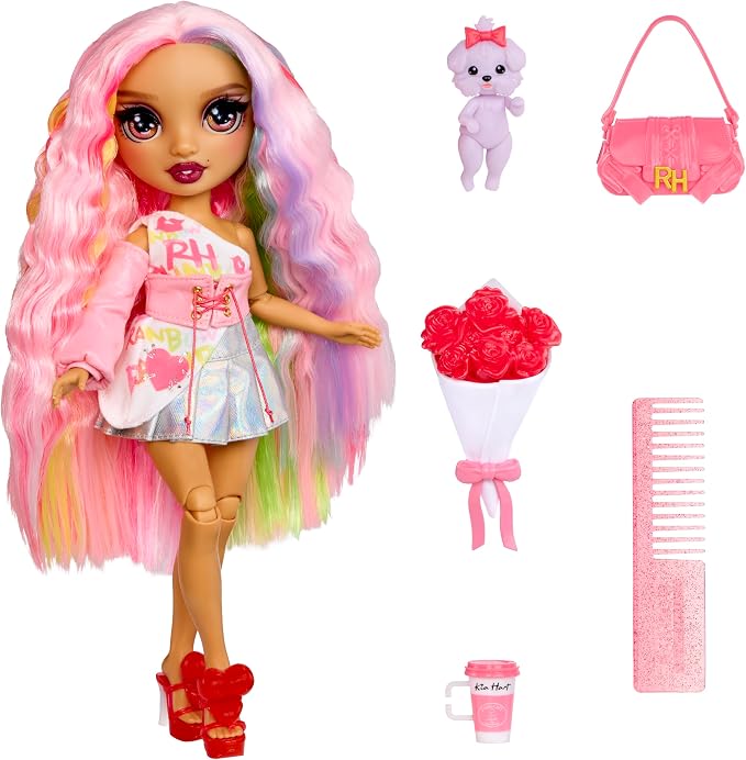 Rainbow High Pretty in Paris Fashion - Kia Hart (Soft Pink), Rainbow 11" Fashion Doll with Outfit, Stylish Handbag, Girls Toy Gift for Kids Ages 4-12 Years