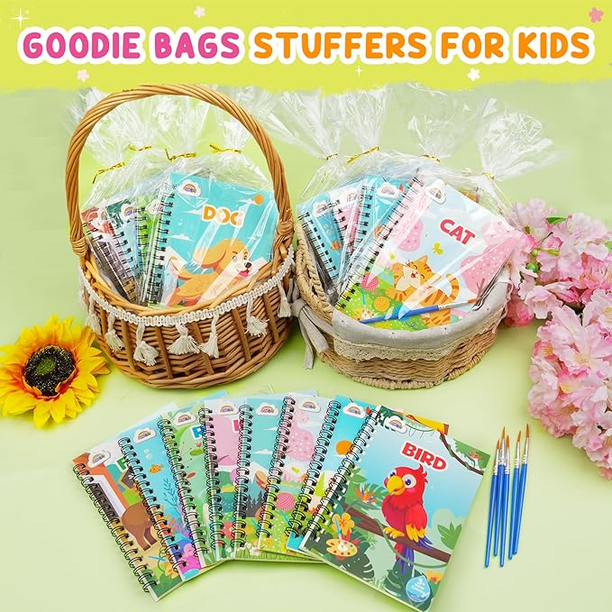 ZMLM 24 Water Coloring Books for Kids Party Favors - Bulk Mini Coloring Books for Kids Ages 4-8,Small Birthday Goodie Bag Stuffers School Teacher Return Gift Art Crafts Classroom Prizes (Pet)