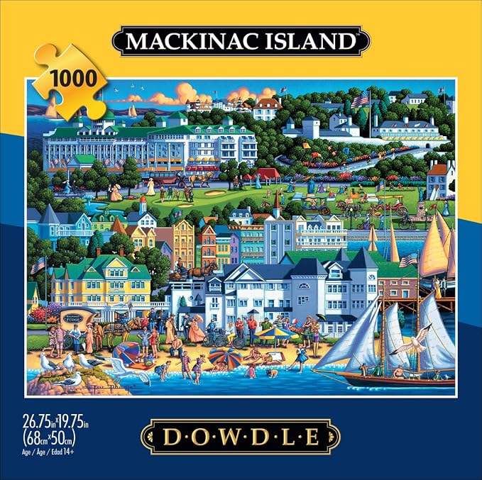 Buffalo Games Eric Dowdle Mackinac Island 1000 Piece Jigsaw Puzzle - 26.75 x 19.75 in, Multicolor - Includes Poster - Puzzles for Adults 1000 Pieces - Relaxing Activity