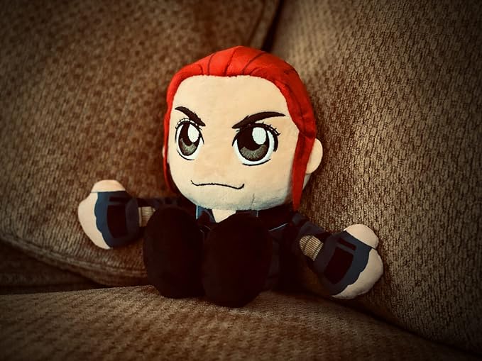 Bleacher Creatures Marvel Black Widow 8" Kuricha Sitting Plush- Soft Chibi Inspired Toy