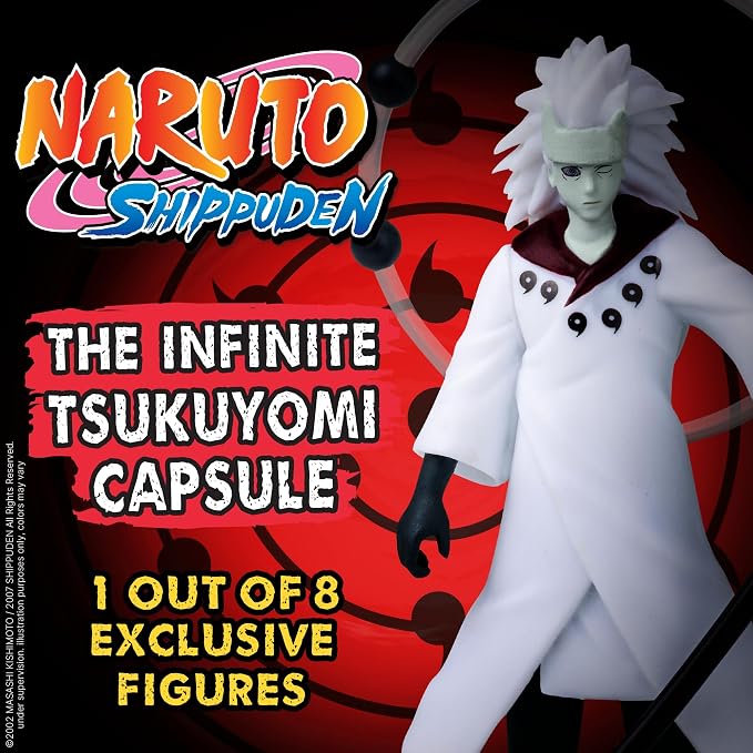 Naruto Shippuden Infinite Tsukuyomi Collectible Mini Figure | Rinne Sharingan Moon Capsule 1-Pack Anime Toy – Mystery Figurine for Fans & Collectors