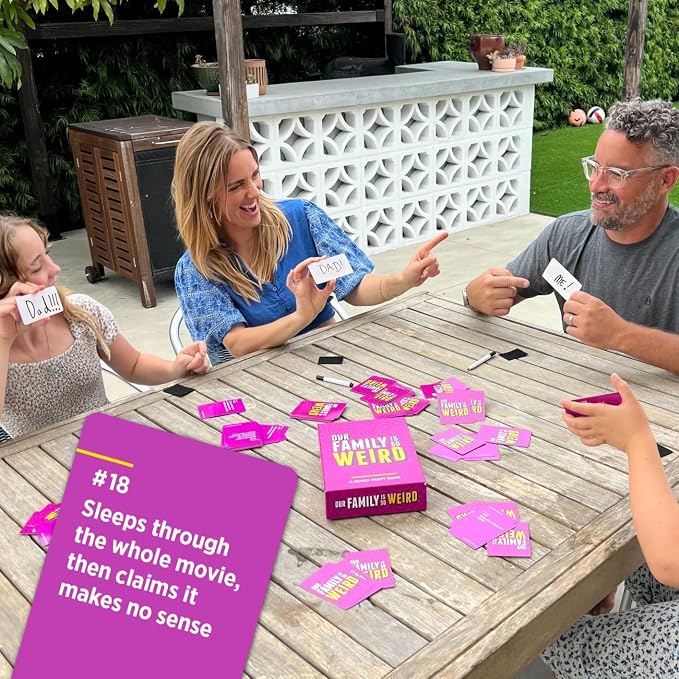DSS Games Our Family is So Weird [A Family Card Game to Decide Who’s Most Likely to | Game Night Idea for Teens, Adults & Groups Great for Reunions, Vacation, Road Trips]