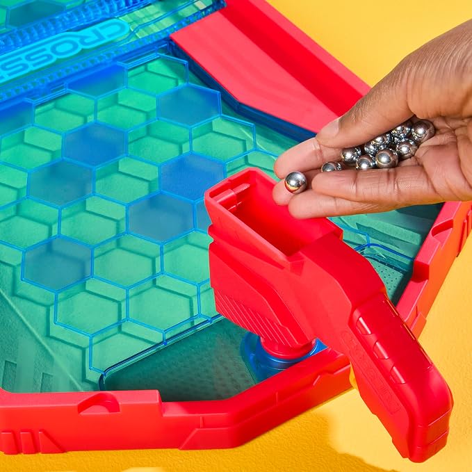 Hasbro Gaming Crossfire Game | Indoor Active Game for Kids and Teens | 2 Blasters, Marbles, Arena | Fun Family Board Games | 2 Players | 10 Mins. | Ages 7+