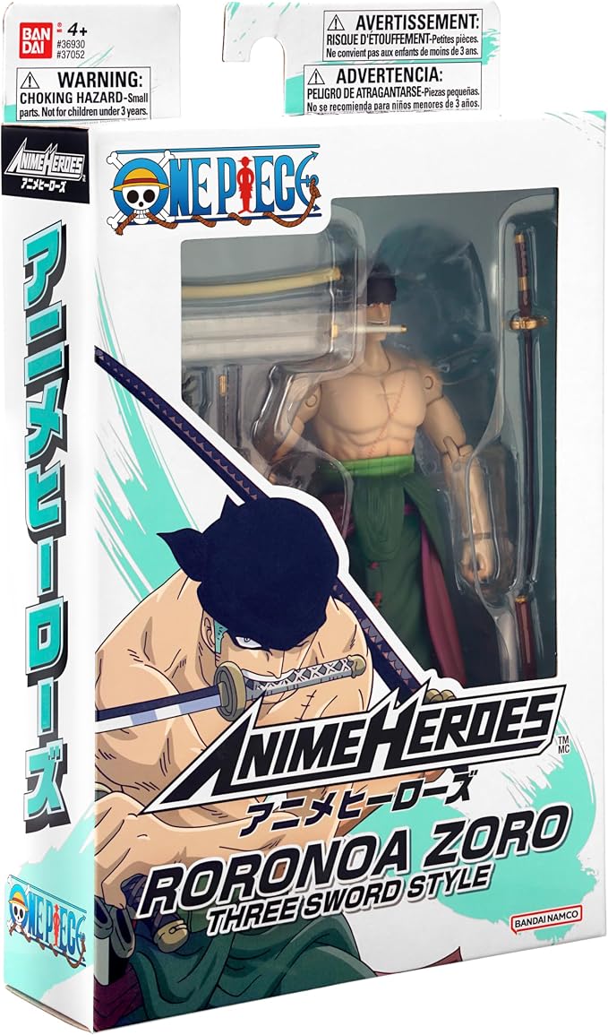 ANIME HEROES - One Piece - Roronoa Zoro Three Sword Style Action Figure