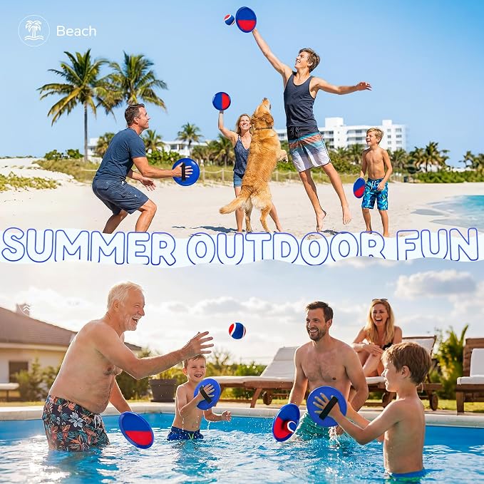 Upgraded Toss and Catch Ball Game Set, Beach Pool Toys Outdoor Games for Kids Toys, Outside Family Lawn Yard Games, for Boys Girls 3 4 5 6 7 8 9 10 11 12 Years Old