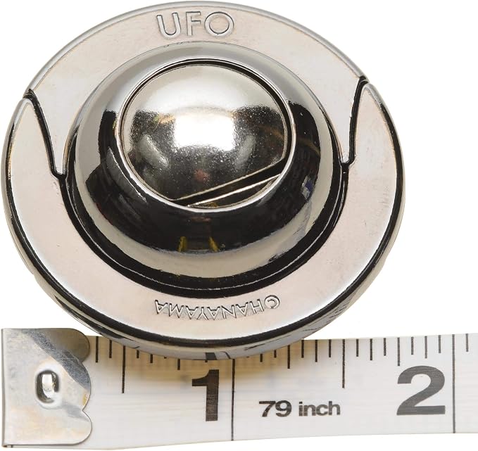 UFO Hanayama Brain Teaser Puzzle, New 2019 Release, Level 4 Difficulty Rating, RED Velveteen Drawstring Pouch, Bundled