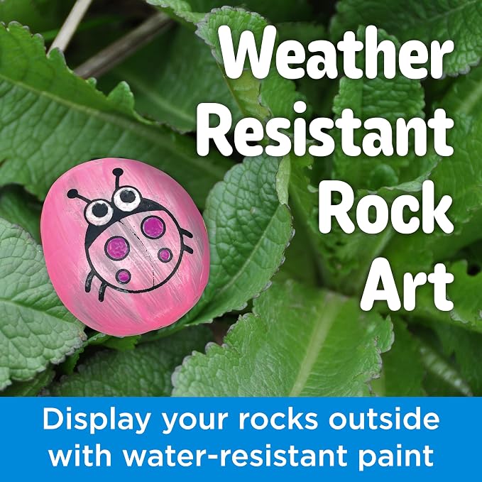 Creativity for Kids Chalk n' Rock Bucket Kit | Draw Chalk Designs and Paint 20 Rocks | Fun DIY Sidewalk Art and Outdoor Activity for Kids | Summer Activites for Kids (Ages 6+)